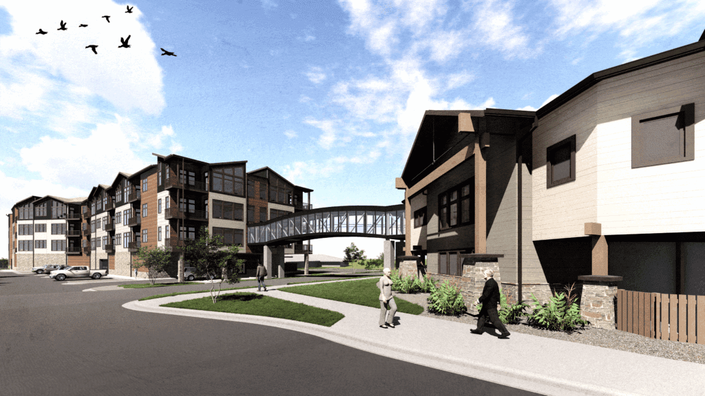 Rendering of the skybridge for The Lofts.