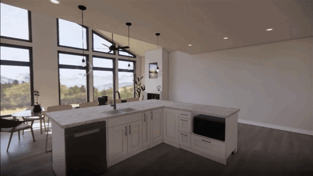 Rendering of a Fourth floor residence at The Lofts. 